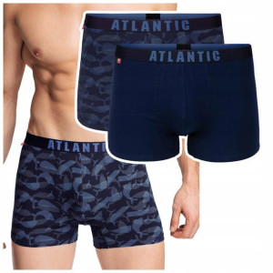 2x Bokserki męskie opięte bawełniane Atlantic