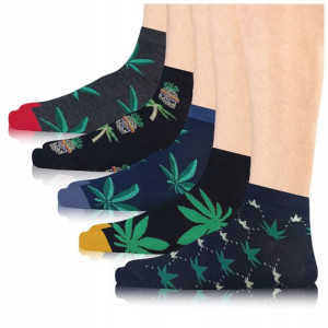 skarpetki stopki męskie MARIHUANA zestaw 5 par