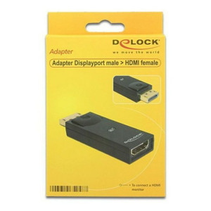 Adapter DisplayPort na HDMI DELOCK 65258 Czarny