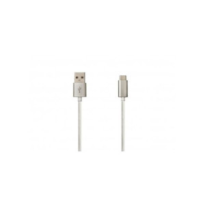 Kabel USB A na USB C DCU Srebrzysty (1 m)