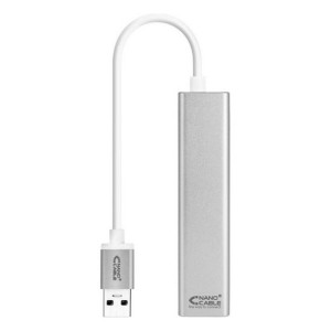Konwerter USB 3.0 na Gigabit Ethernet NANOCABLE 10.03.0403 Srebrzysty
