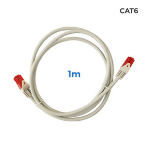 Kabel Sieciowy Sztywny UTP Kategoria 6 EDM Szary 1 m
