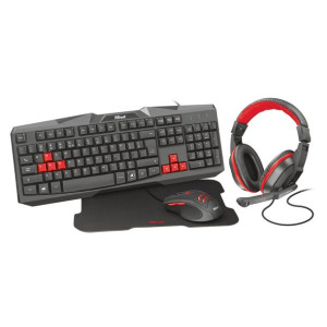 Pakiet Gaming Trust 22312 Qwerty Hiszpańska Czarny