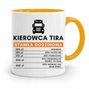 Dla Tirowca Kierowcy Tira Kubek Żółty Na Prezent