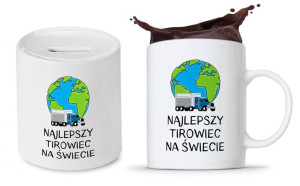 Dla Tirowca Prezent Zestaw Skarbonka + Kubek