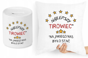 Dla Tirowca Zestaw Poduszka + Skarbonka Prezent