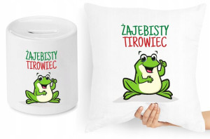 Dla Tirowca Zestaw Poduszka + Skarbonka Prezent