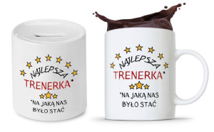Dla Trenera Prezent Zestaw Skarbonka + Kubek