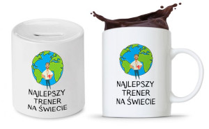 Dla Trenera Prezent Zestaw Skarbonka + Kubek