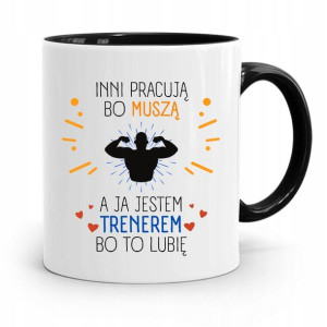 Dla Trenera Trenerki Kubek Czarny Jestem Trenerem