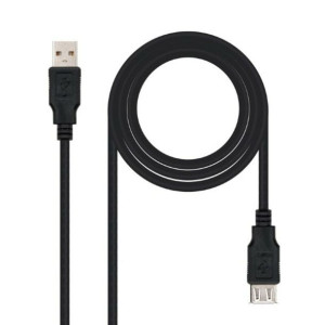 Kabel USB 2.0 NANOCABLE 10.01.0202-BK 1 m Czarny Beżowy
