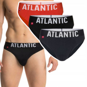 3x Slipy męskie sport obcisłe bawełniane Atlanic