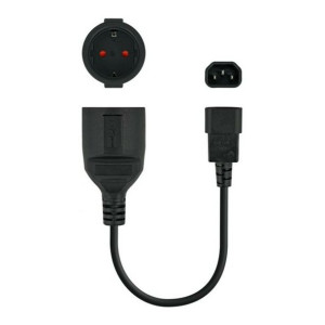 Kabel Zasilający C14 do Schuko NANOCABLE 10.22.0901 (25 cm)