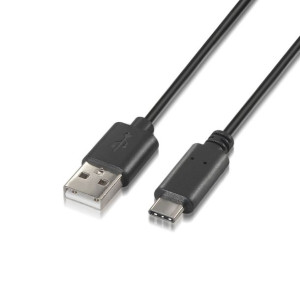Kabel USB A 2.0 na USB C Aisens A107-0051 Czarny 1 m