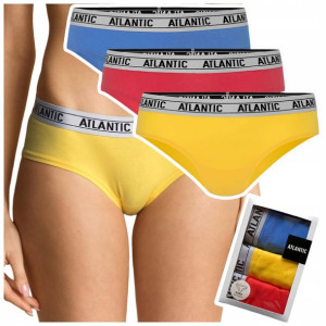 Majtki bawełniane HIPSTER damskie Atlantic 3-Pack