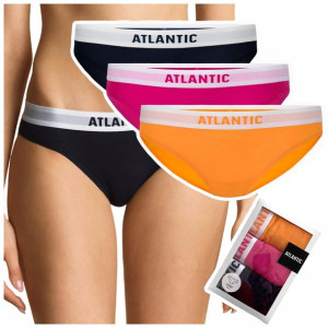 Majtki bawełniane BIKINI damskie Atlantic 3-Pack