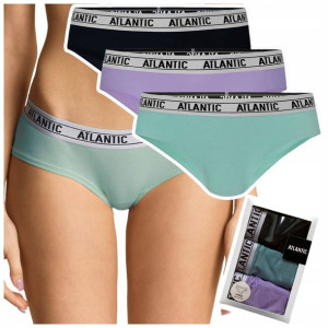 Majtki bawełniane HIPSTER damskie Atlantic 3-Pack