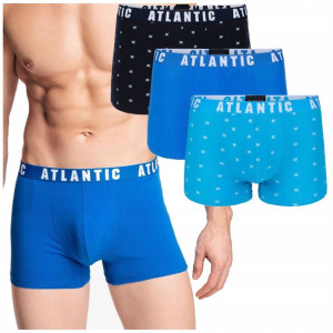 3X bawełniane BOKSERKI SZORTY męskie ATLANTIC