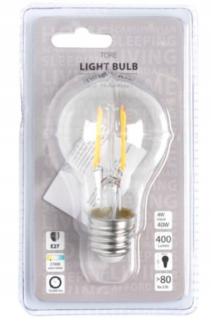 Żarówka LEDowa 4W E27 filament ozdobna ciepła loft