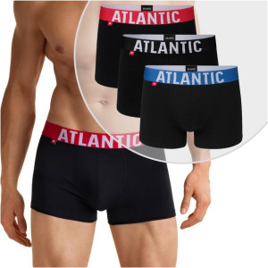 bawełniane BOKSERKI męskie z ozdobną gumą Atlantic