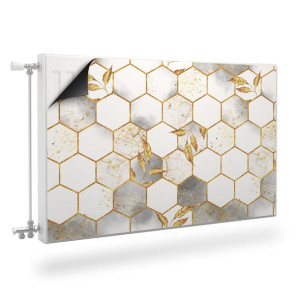 Magnetyczna MASKOWNICA Kaloryfera Mozaika Marmur Liście 80cm x 60cm