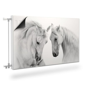 MASKOWNICA Magnetyczna Kaloryfera Białe KONIE Zwierzęta 90cm x 60cm