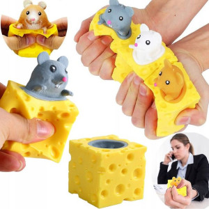 Gniotek Ser Mysz Antystresowy Sensoryczny Squishy