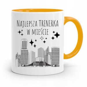 Dla Trenera Trenerki Siłownia Kubek Żółty Prezent