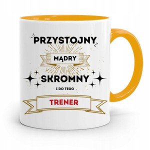 Dla Trenera Trenerki Siłownia Kubek Żółty Prezent