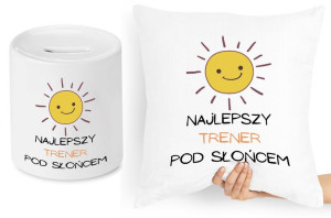Dla Trenera Trenerki Zestaw Poduszka + Skarbonka