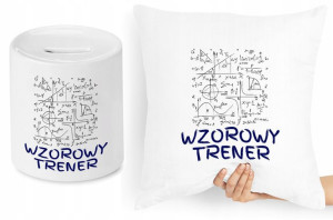 Dla Trenera Zestaw Poduszka + Skarbonka Prezent