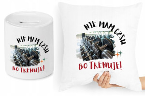 Dla Trenera Zestaw Poduszka + Skarbonka Prezent