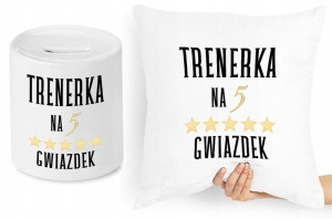 Dla Trenera Zestaw Poduszka + Skarbonka Prezent
