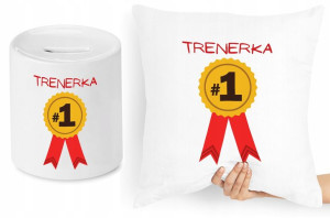 Dla Trenera Zestaw Poduszka + Skarbonka Prezent