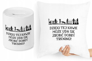 Dla Trenera Zestaw Poduszka + Skarbonka Prezent