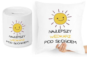 Dla Wędkarza Zestaw Poduszka + Skarbonka Prezent