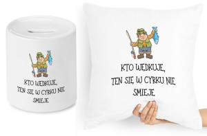 Dla Wędkarza Zestaw Poduszka + Skarbonka Prezent