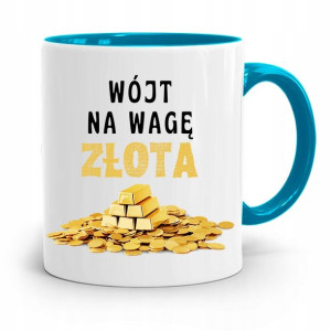 Dla Wójta Kubek Błękitny Prezent Na Wagę Złota