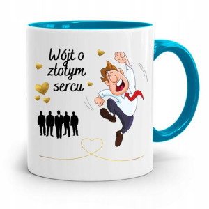 Dla Wójta Kubek Błękitny Prezent O Złotym Sercu