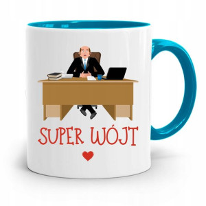 Dla Wójta Kubek Błękitny Prezent Super Wójt