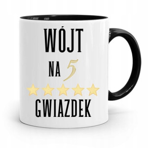 Dla Wójta Kubek Czarny Wójt Na 5 Gwiazdek Prezent