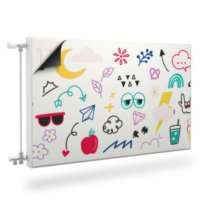 MASKOWNICA Magnetyczna Na Kaloryfer Kolorowe Rysunki Komik 80cm x 60cm