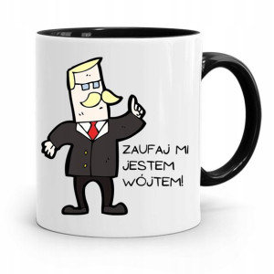 Dla Wójta Kubek Czarny Zaufaj Mi! Prezent
