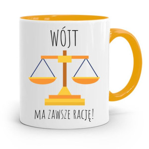Dla Wójta Kubek Żółty Prezent Ma Zawszę Rację