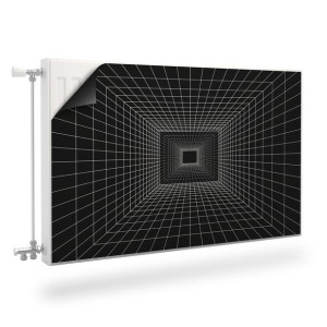 MASKOWNICA Magnetyczna Czarny Abstrakcyjny Tunel Efekt 3D 110cm x 60cm