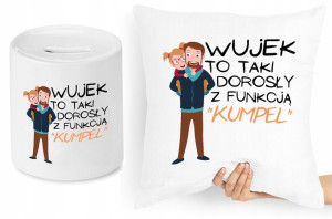 Dla Wujka Zestaw Poduszka + Skarbonka Prezent