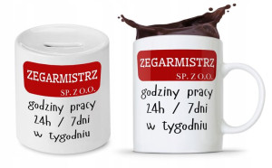 Dla Zegarmistrza Prezent Zestaw Kubek + Skarbonka