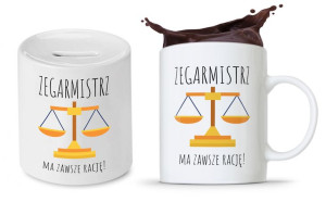 Dla Zegarmistrza Prezent Zestaw Kubek + Skarbonka