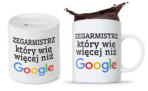 Dla Zegarmistrza Prezent Zestaw Kubek + Skarbonka
