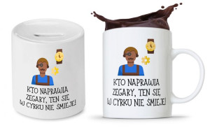 Dla Zegarmistrza Prezent Zestaw Kubek + Skarbonka